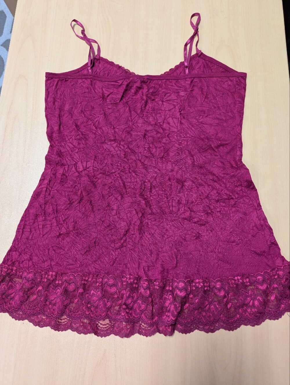 Maurice's Lace Trim Cami Tank Top - Berry Pink - Picture 2 of 5